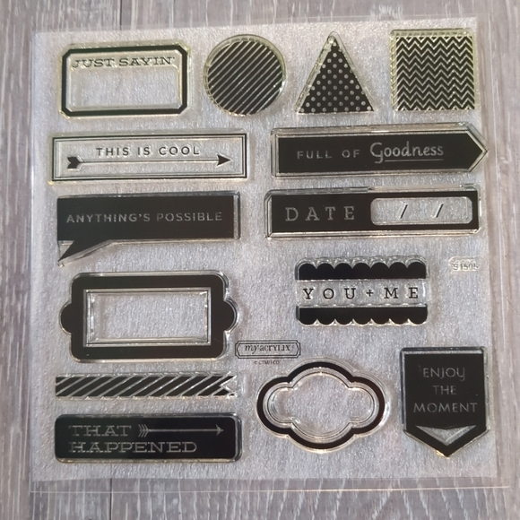 Close To My Heart Acrylic Stamps Just Sayin New Scrapbooking Card Making - Picture 1 of 2